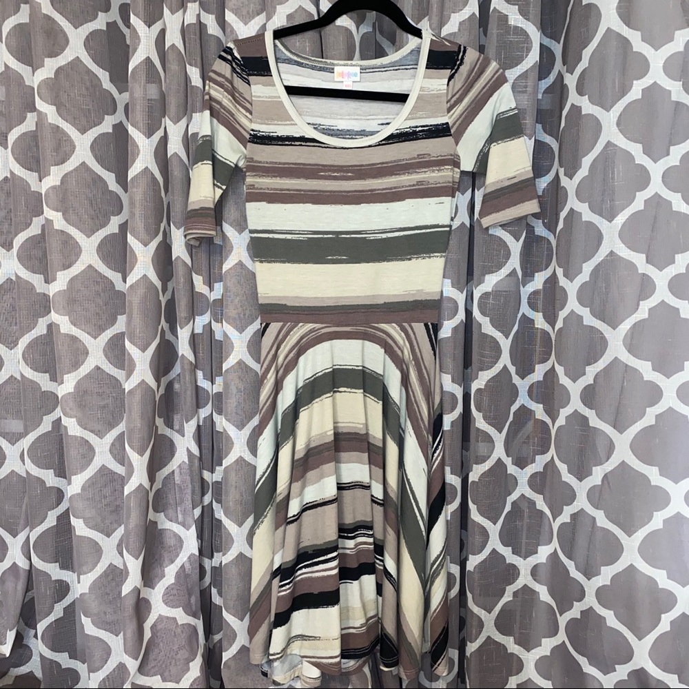 XXS LULUROE Gray stretchy midi Dress